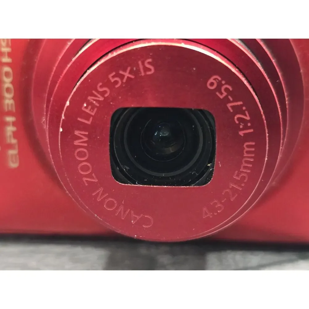 Canon PowerShot ELPH 300 HS 12.1MP Digital Camera Red Bundle CIB - Original Box